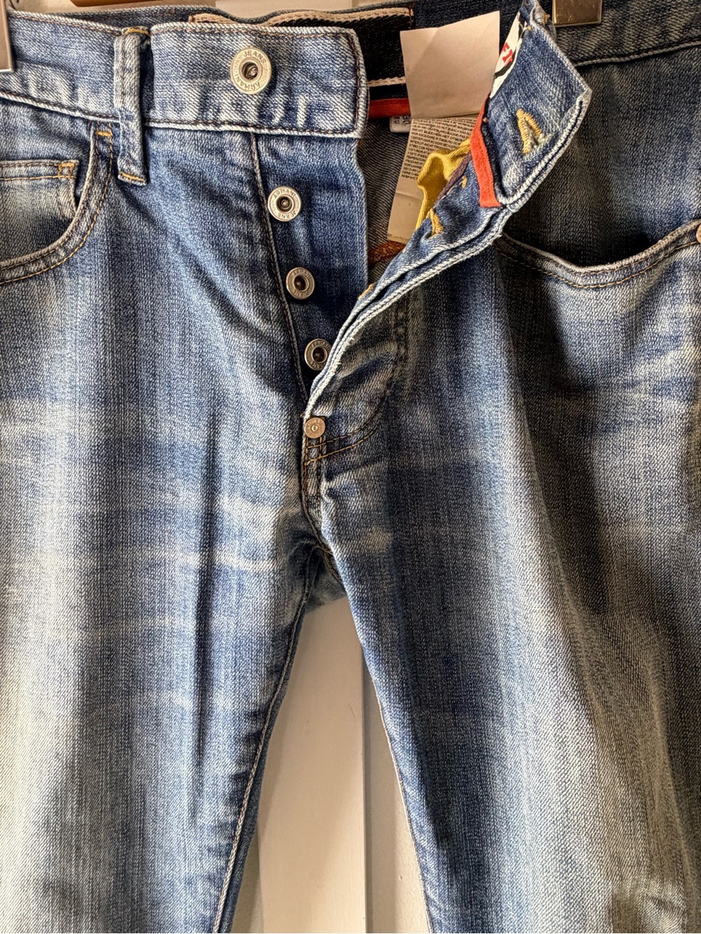 Armani Jeans Indigo 009 Y2K Comfort Fit Distressed Denim W29